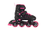 Aventuri verstelbare inline skates semi-softboot zwart roze maat 30-33 (s)