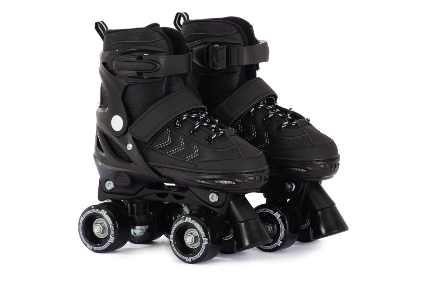 Aventuri verstelbare rolschaatsen semi-softboot zwart maat 35-38 (m)