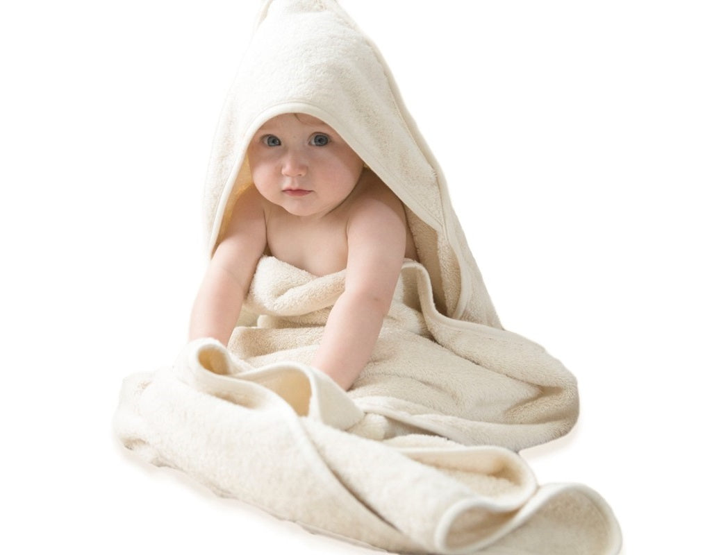 Bo weevil baby handdoek met capuchon - crèmewit