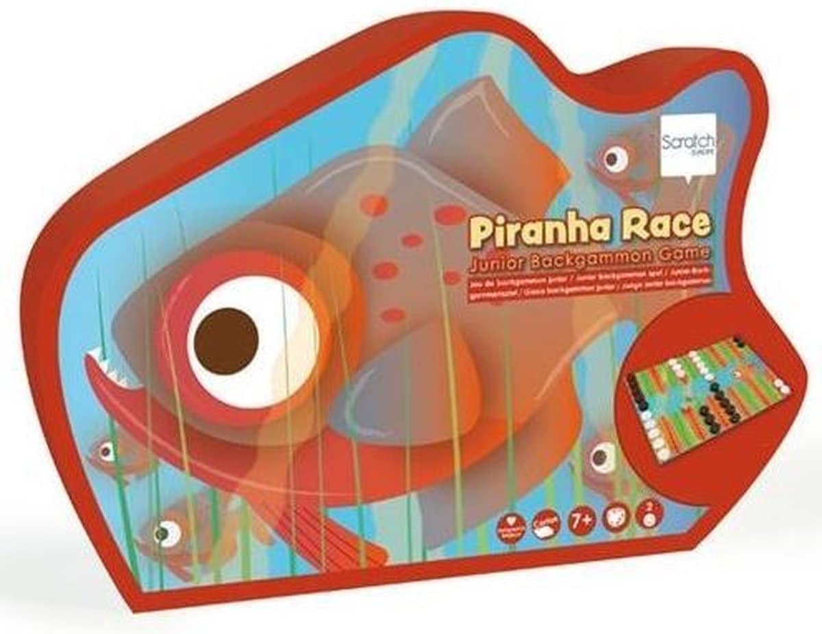 Dam junior backgammon game piranha race
