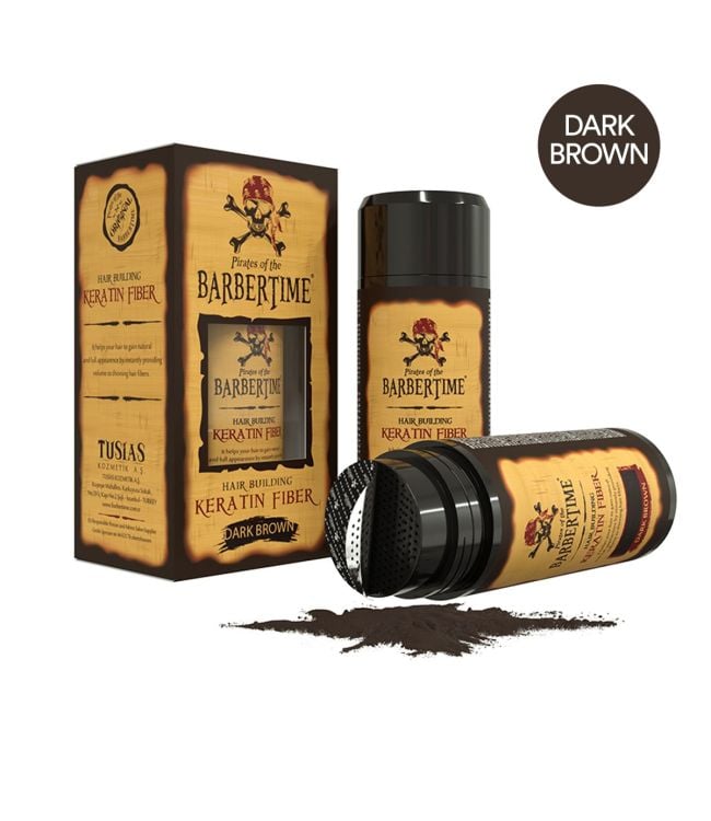 Barbertime haaropbouwende keratinevezel donkerbruin 21gr.
