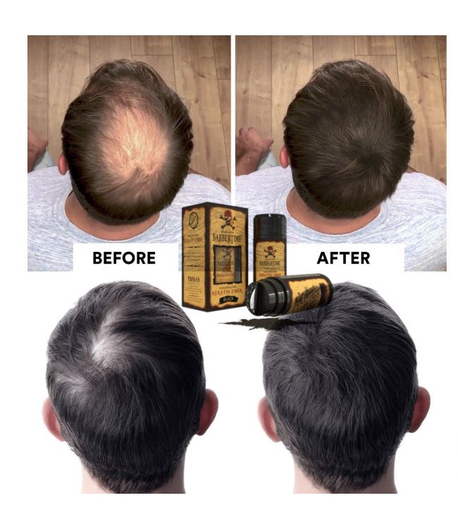 Barbertime hair building keratin fiber black 21gr.