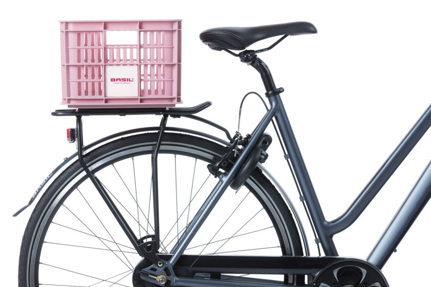 Basil fietskrat S - klein - 17.5 liter - roze