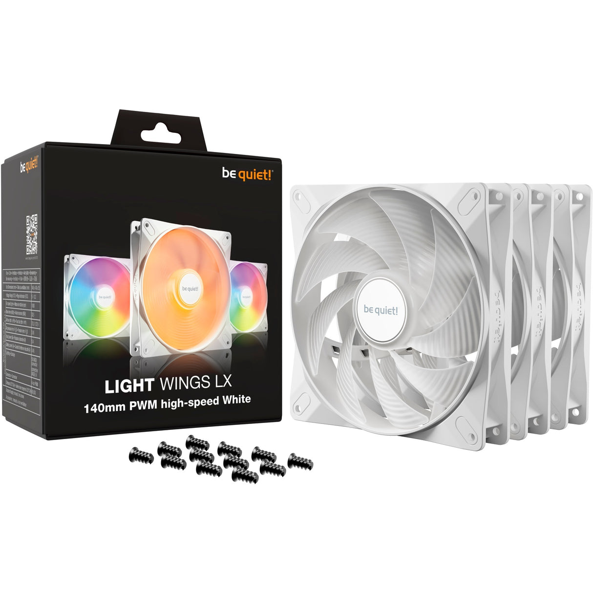Be quiet! light lx 140mm pwm high-speed triple pack wh