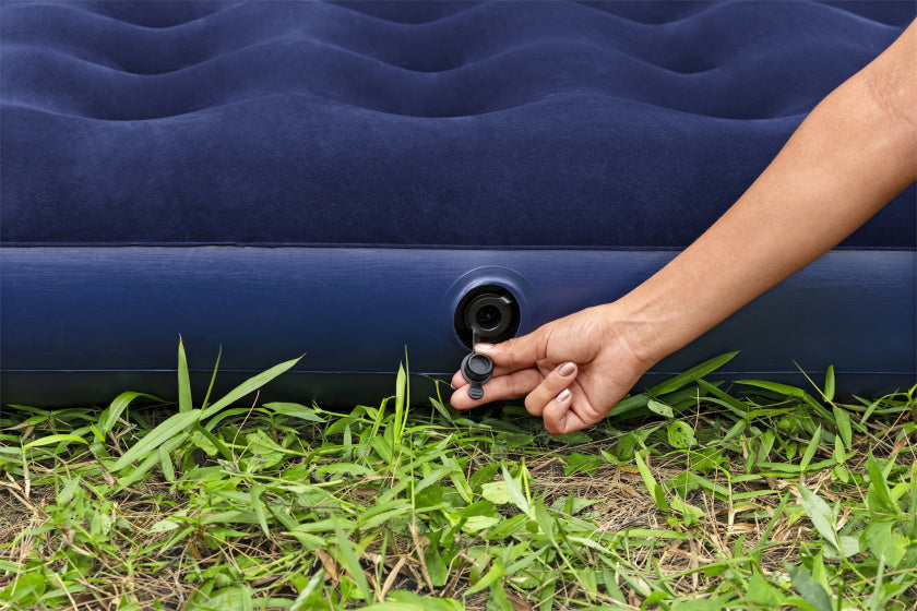 Bestway Flocked 22 Full Luchtbed 191 x 137 cm Blauw