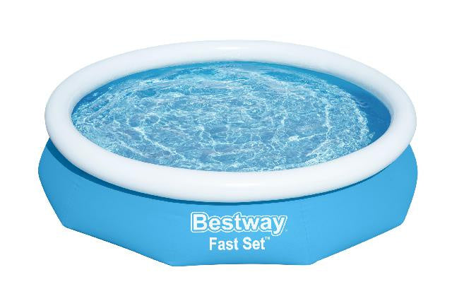 Bestway opblaaszwembad fast set met pomp rond 305-s