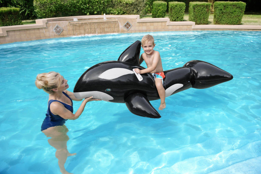 Bestway Opblaasbare speelgoed orka 183 cm zwart wit