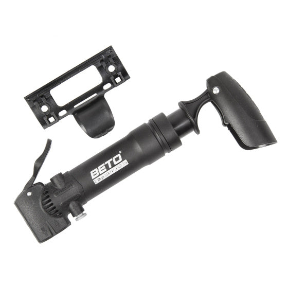 Beto Mini fietspomp met opvouwbaar handvat en universeel kopstuk