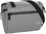 Bike carbon waterafstotende stuurtas met schouderhengsel 5l grijs