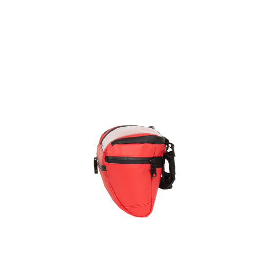 Bike carbon waterafstotende stuurtas met schouderhengsel 5l rood