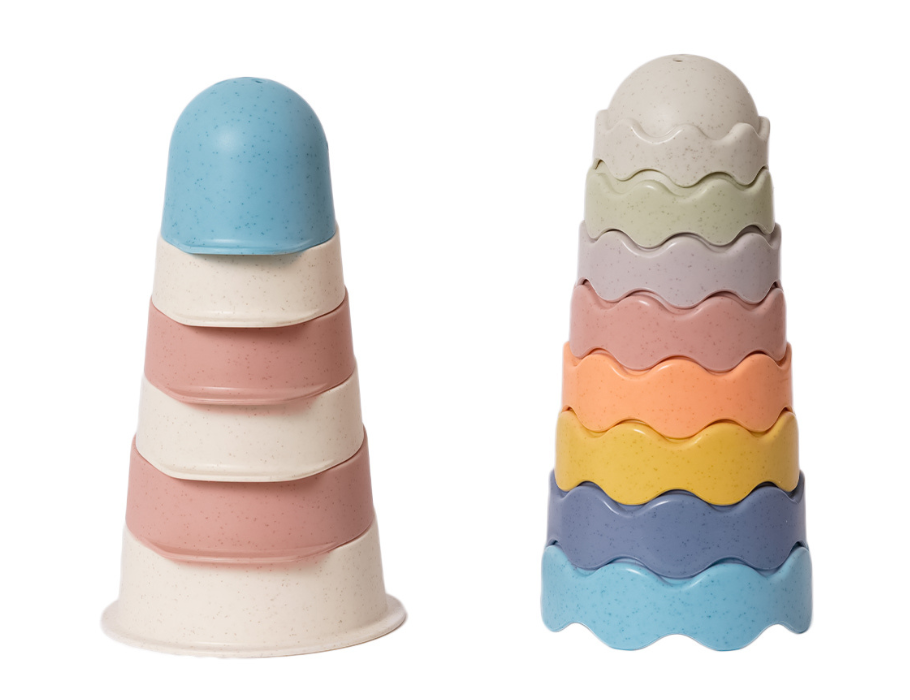 Bio speelgoed bioplastic stapeltorens (8+6 delig)