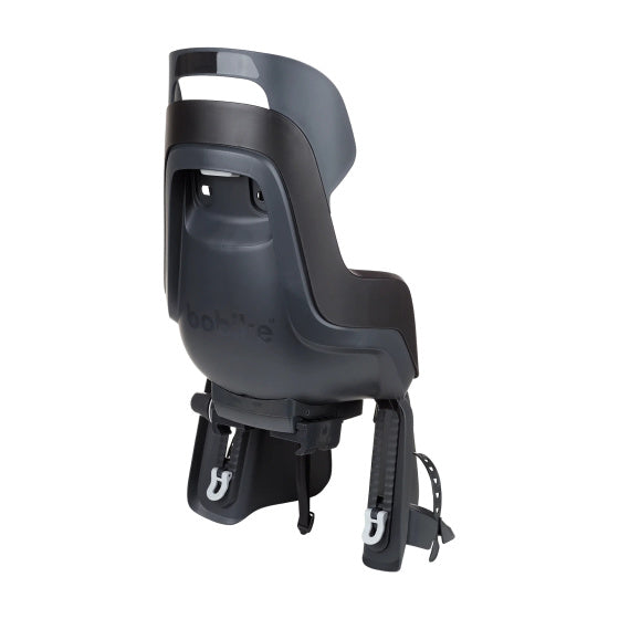 Kinderzitje achter Bobike Go Maxi RS met dragerbevestiging (CFS) en slaapstand - urban zwart