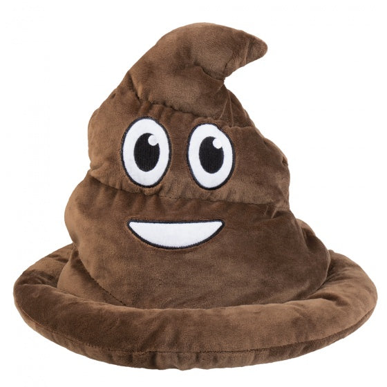 Boland Hoed poep emoticon unisex 30 cm bruin
