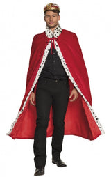 Boland Koningsmantel deluxe heren 130 cm rood