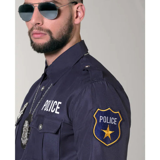 Boland Politieblouse Polyester Heren Donkerblauw maat 50-52