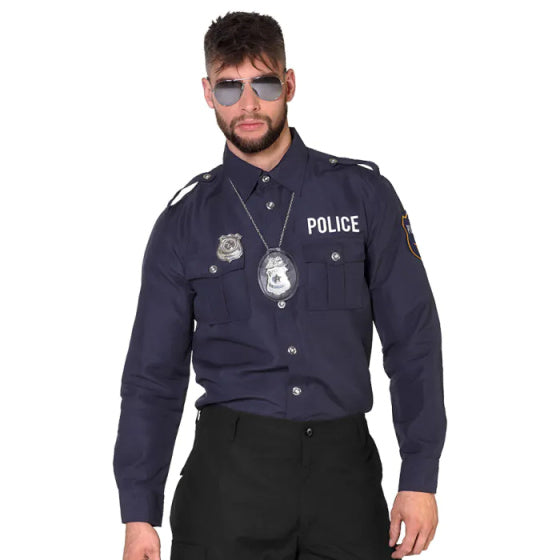 Boland Politieblouse Polyester Heren Donkerblauw maat 50-52