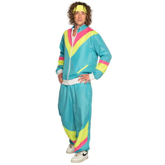 Boland Retro Trainingspak Heren Polyester Blauw maat L
