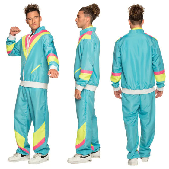 Boland Retro Trainingspak Heren Polyester Blauw maat L