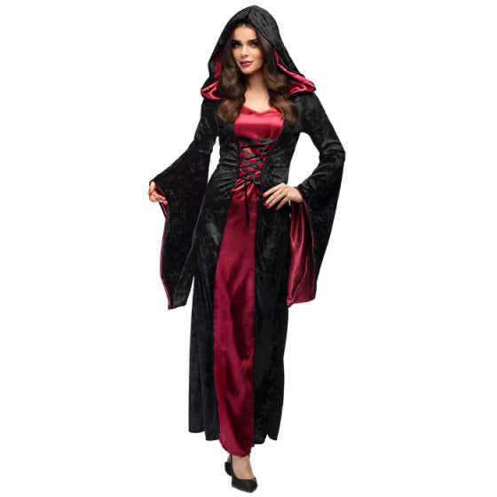 Boland vampire mistress halloween kostuum dames zwart rood maat 44 46