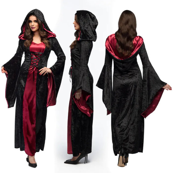 Boland vampire mistress halloween kostuum dames zwart rood maat 44 46