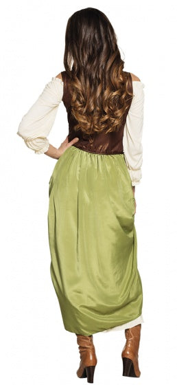 Boland Verkleedpak Village Wench Dames Groen Maat 40 42