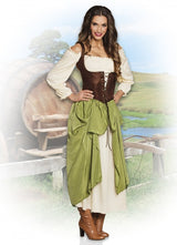 Boland Verkleedpak Village Wench Dames Groen Maat 40 42