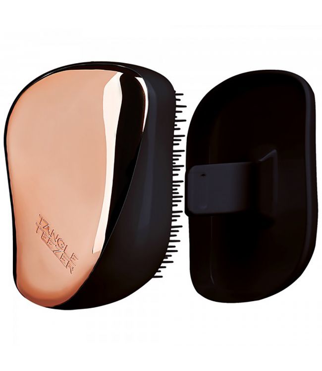 Tangle teezer compact hairbrush rose gold black