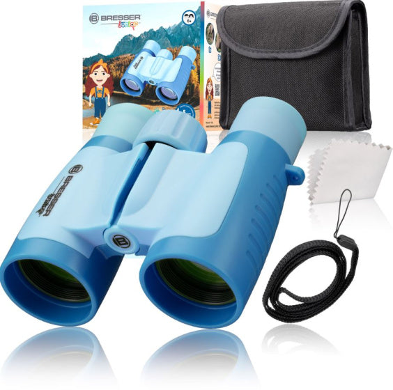 Bresser Verrekijker junior 10,5 cm rubber blauw