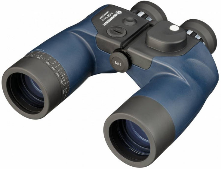 Bresser Topas 7x50 verrekijker Kompas blauw