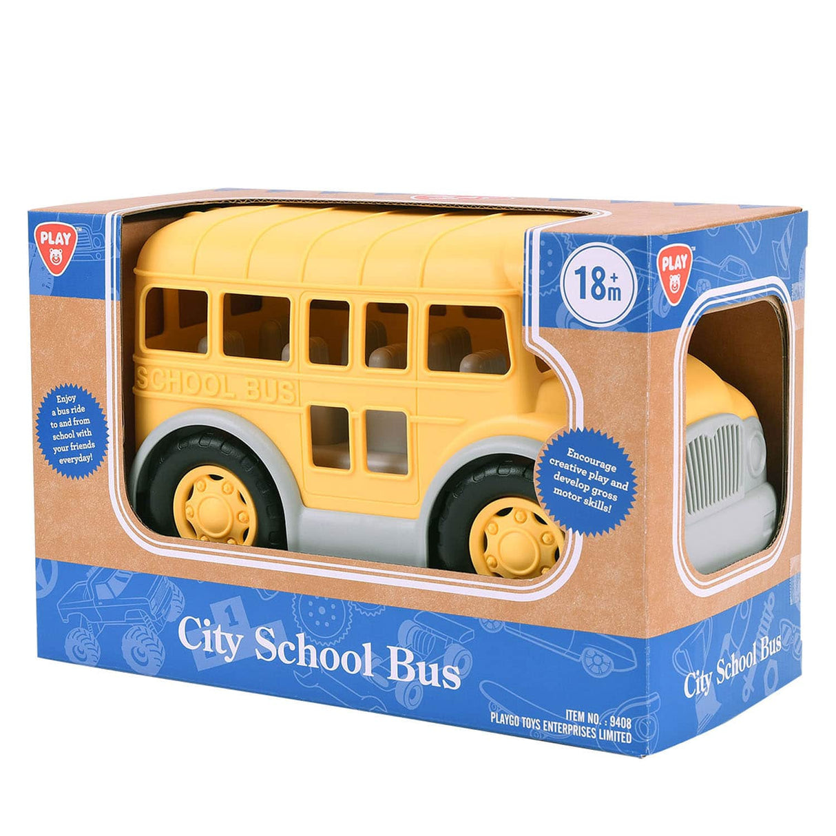 Playgo city schoolbus, van heel stevig kunststof gemaakt