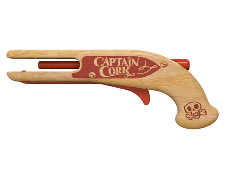 Neue freunde captain cork - kurkpistool van beukenhout