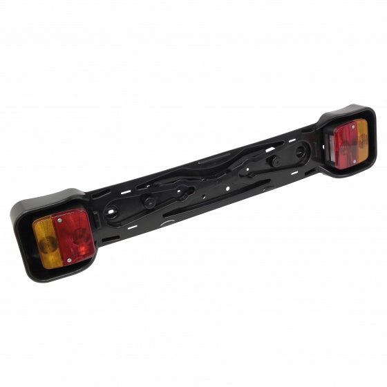 verlichtingsbalk voor fietsendrager 85 x 15 cm zwart