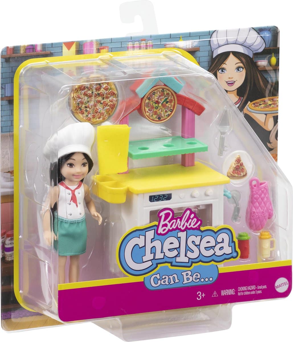 Otto simon barbie chelsea tienerpopje can be, pizzabakker chelsea speelset