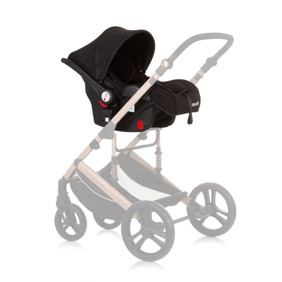 Chipolino amore autostoel met adapters 40-85 cm groep 0+ obsidian zwart