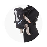 Chipolino comfy ergonomische draagzak met 4 babyposities zwart blauw