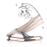 Chipolino Velvet Opvouwbare Wipstoel met Mobiel Sand Wood