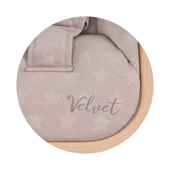 Chipolino Velvet Opvouwbare Wipstoel met Mobiel Sand Wood