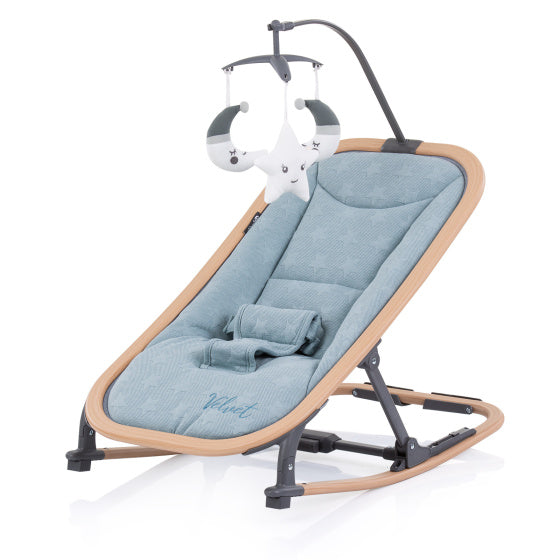 Chipolino Velvet Opvouwbare Wipstoel met Mobiel Sky Wood
