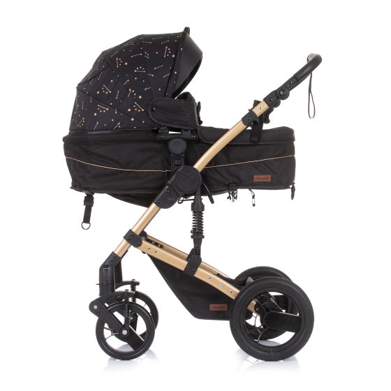 Chipolino Camea Opvouwbare Kinderwagen 3-in-1 met Luiertas Ebony Brown