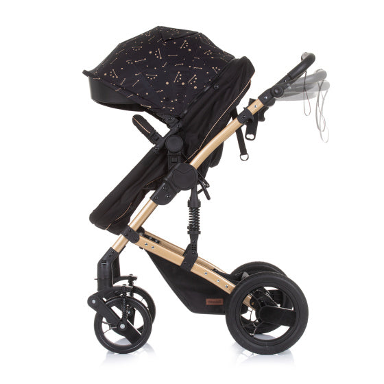 Chipolino Camea Opvouwbare Kinderwagen 3-in-1 met Luiertas Ebony Brown