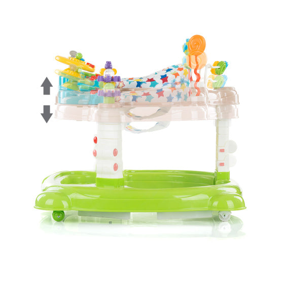 Chipolino Joya Lux 4-in-1 Loopstoel 360° Draaibaar Opvouwbaar Groen