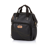 Chipolino Rugzak Luiertas met Verschoningsmatje Leather Zwart
