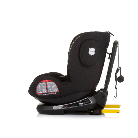 Chipolino peak autostoel i-size 40-150 cm isofix 360° obsidian zwart