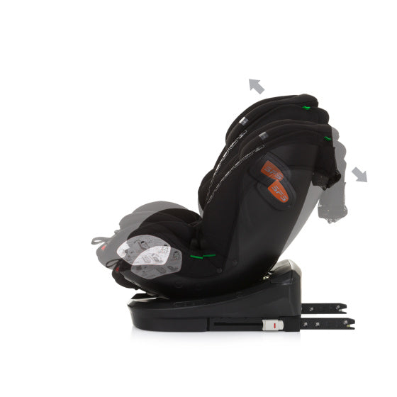 Chipolino autostoel i-size 40-150 cm isofix 360° obsidian zwart