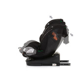 Chipolino autostoel i-size 40-150 cm isofix 360° obsidian zwart