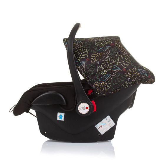 Chipolino havana autostoel met adapters 40-85 cm groep 0+ obsidian leaves zwart