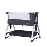 Chipolino baby boss co-sleeper met schommelfunctie klamboe anthracite grijs zilver