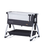 Chipolino baby boss co-sleeper met schommelfunctie klamboe anthracite grijs zilver