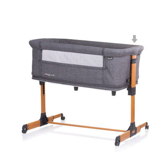 Chipolino Mommy 'N Me Co-sleeper Box Graphite Wood
