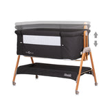 Chipolino sweet dreams co-sleeper met opklapbare zijkant graphite wood antraciet